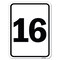 Signmission Sign with Number 16 Heavy-Gauge Aluminum Rust Proof Parking Sign A-1824-22906 - alternate 1
